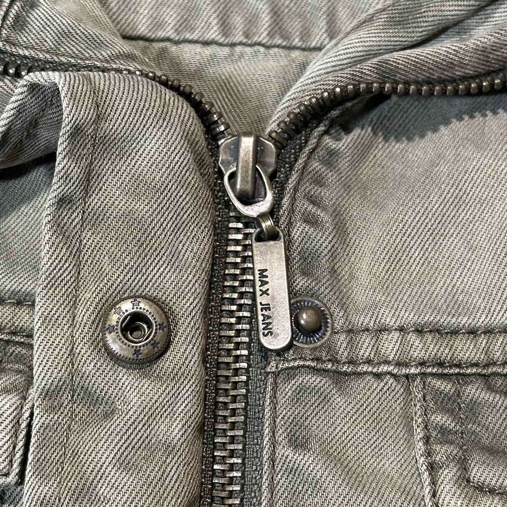 Green Utility Vest Women MED Max Jeans Drawstring Safari Military Tencel Y2K - Picture 8 of 9